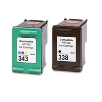 Set 2 cartuse compatibile HP 338 Black, HP 343 Color