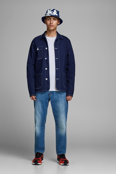 Jack & Jones, Kerek nyakú organikuspamut póló, Fehér