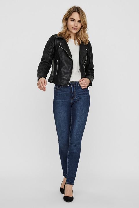 Vero Moda, Műbőr motoros dzseki, Fekete