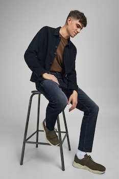 Jack&Jones, Blugi slim fit, Negru/Negru stins Jack&Jones, Blugi slim fit, Negru/Negru stins