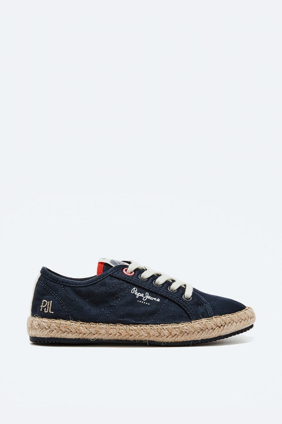 Pepe Jeans London, Pantofi sport din material textil cu insertii din iuta