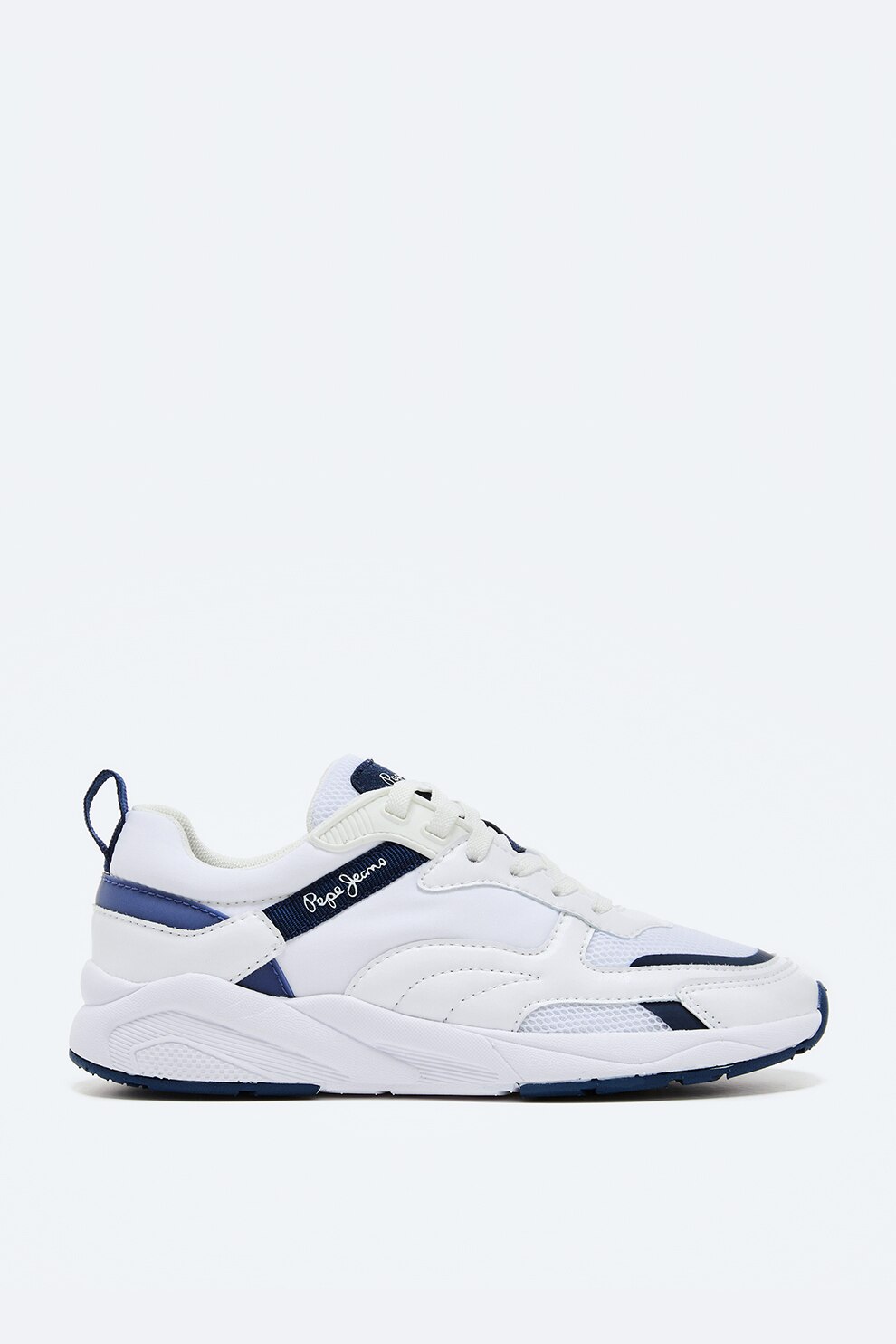 Pepe Jeans London, Pantofi sport din piele ecologica si insertii din plasa