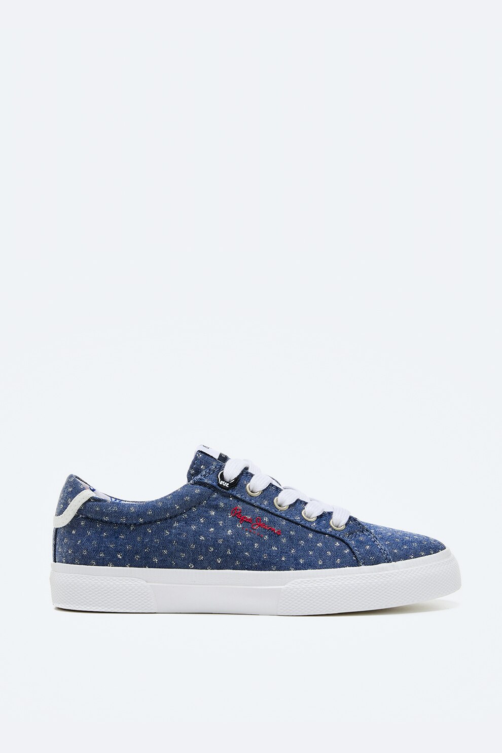 Pepe Jeans London, Tenisi din denim cu varf rotunjit