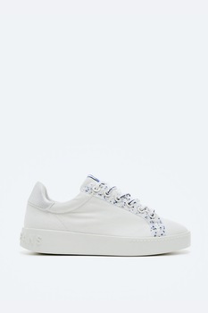 Pepe Jeans London, Pantofi sport din panza cu detalii stralucitoare Pepe Jeans London, Pantofi sport din panza cu detalii stralucitoare