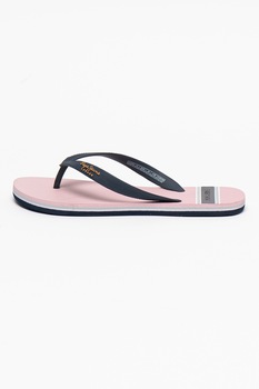 Pepe Jeans London, Papuci flip-flop cu logo discret Pepe Jeans London, Papuci flip-flop cu logo discret