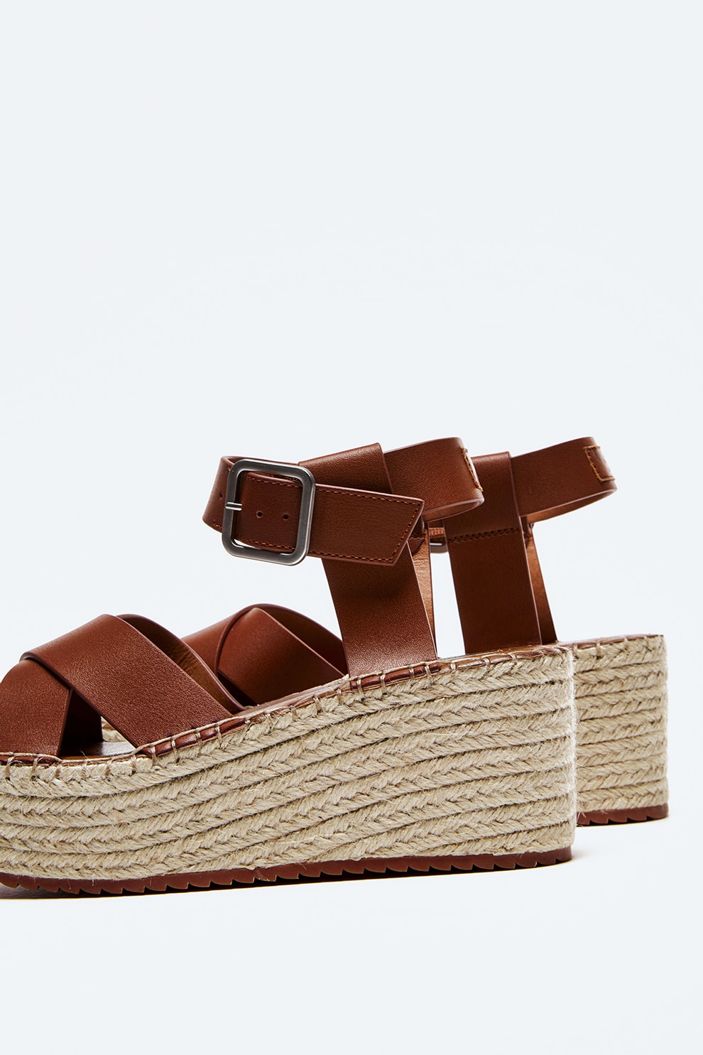 Pepe Jeans London, Sandale tip espadrile din piele ecologica cu