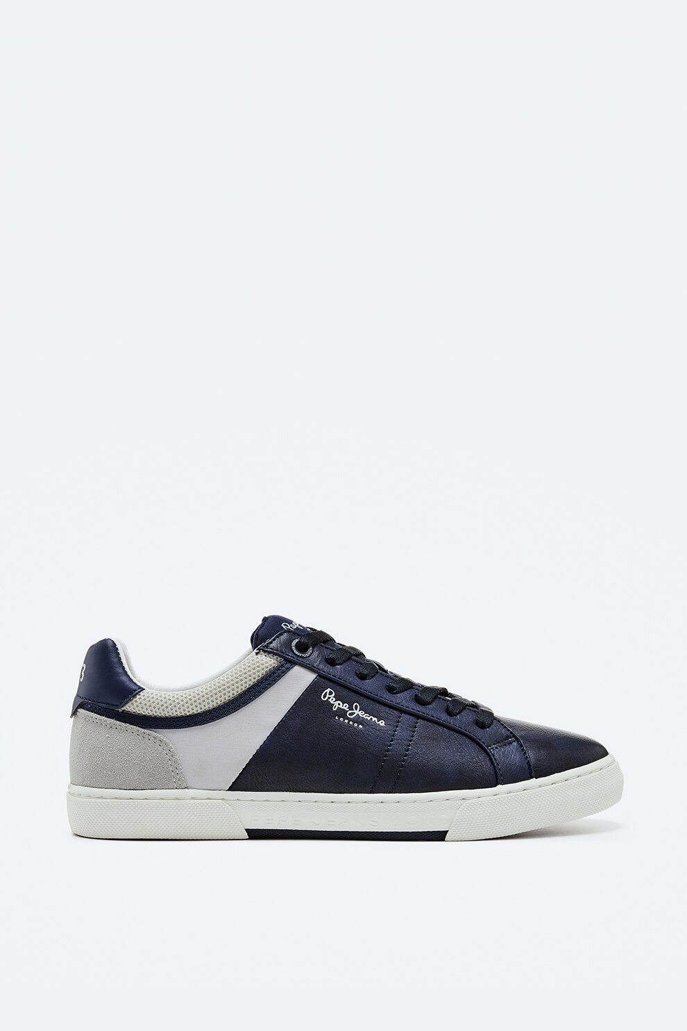 Pepe Jeans London, Pantofi sport din material textil si piele ecologica