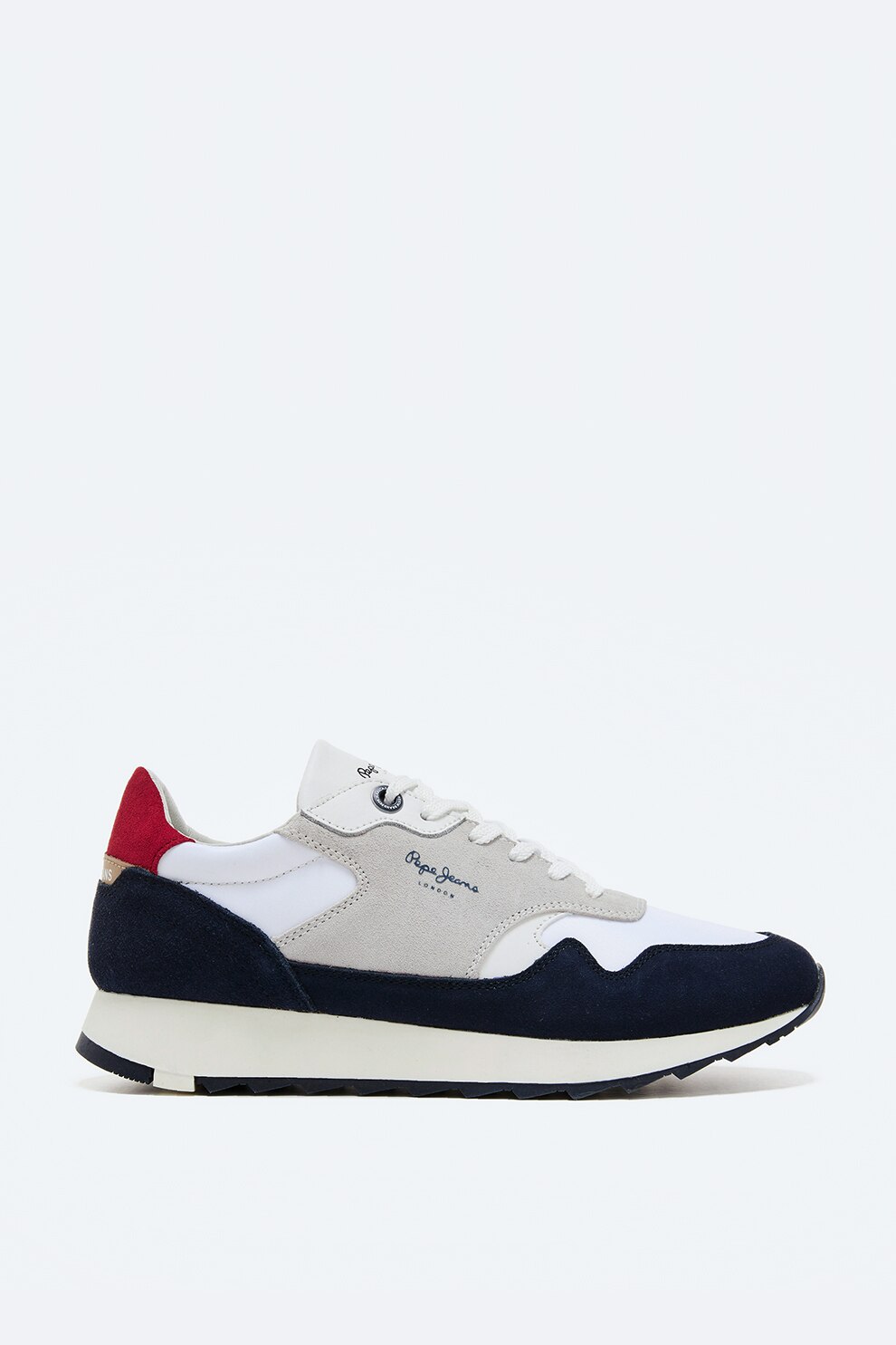 Pepe Jeans London, Pantofi sport din piele intoarsa cu garnituri din piele ecologica