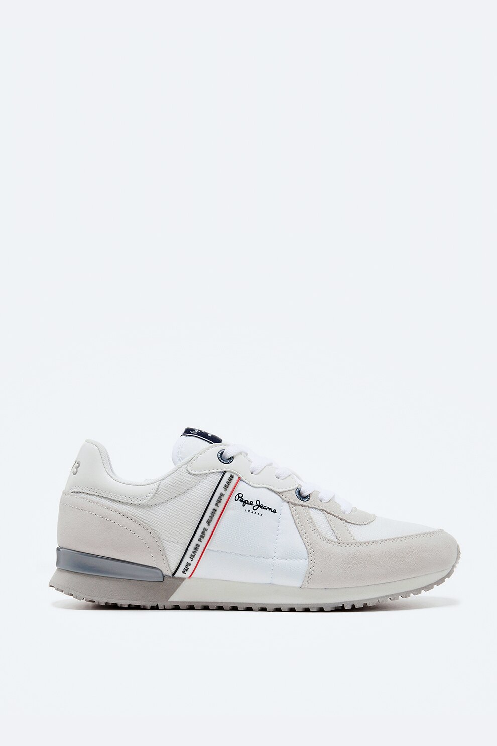 Pepe Jeans London, Pantofi sport de piele intoarsa cu garnituri de material textil