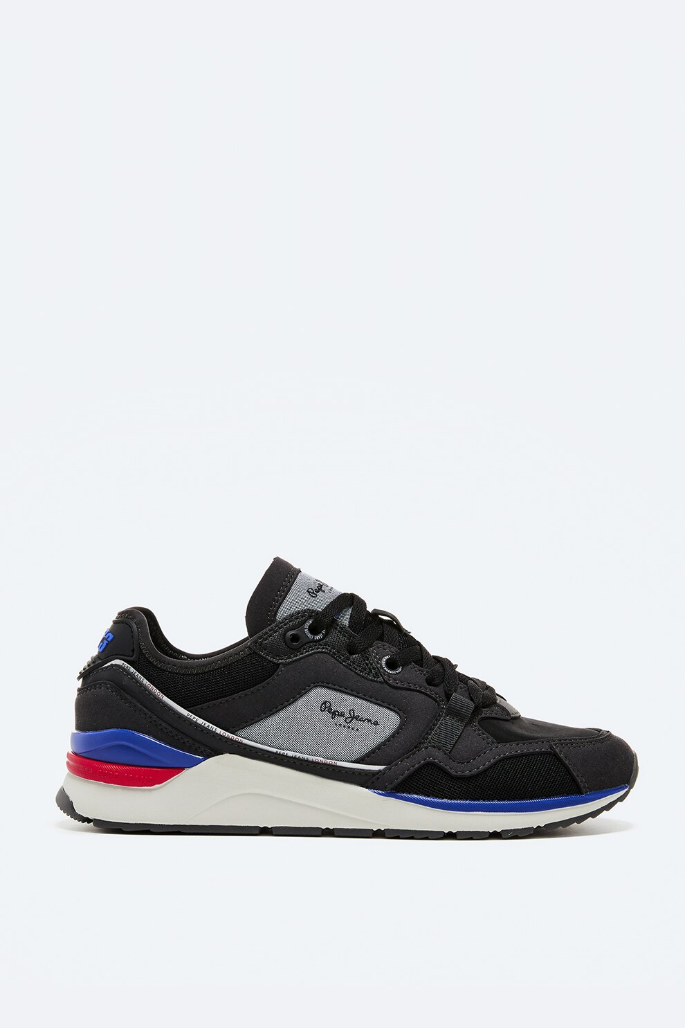Pepe Jeans London, Pantofi sport de piele ecologica si material textil