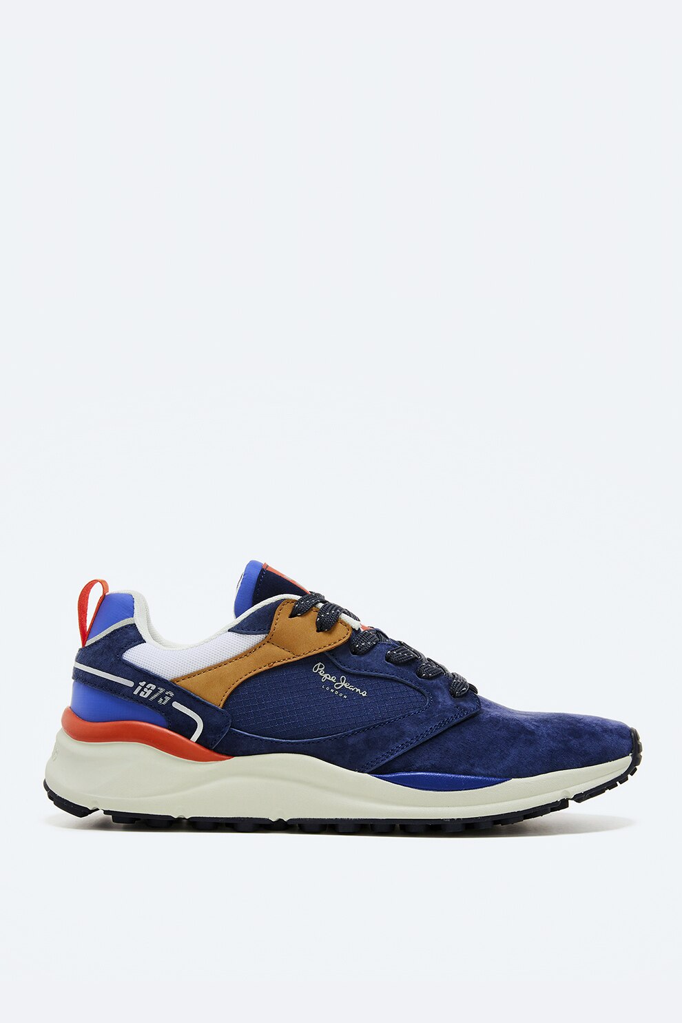 Pepe Jeans London, Pantofi sport de piele intoarsa si material textil