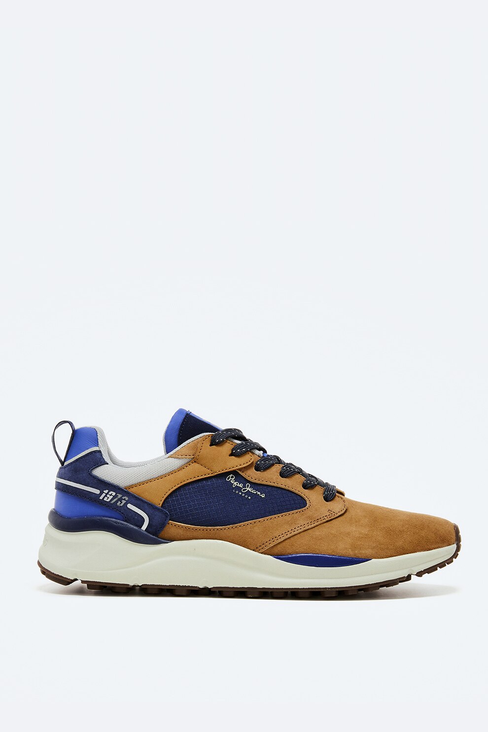 Pepe Jeans London, Pantofi sport de piele intoarsa si material textil