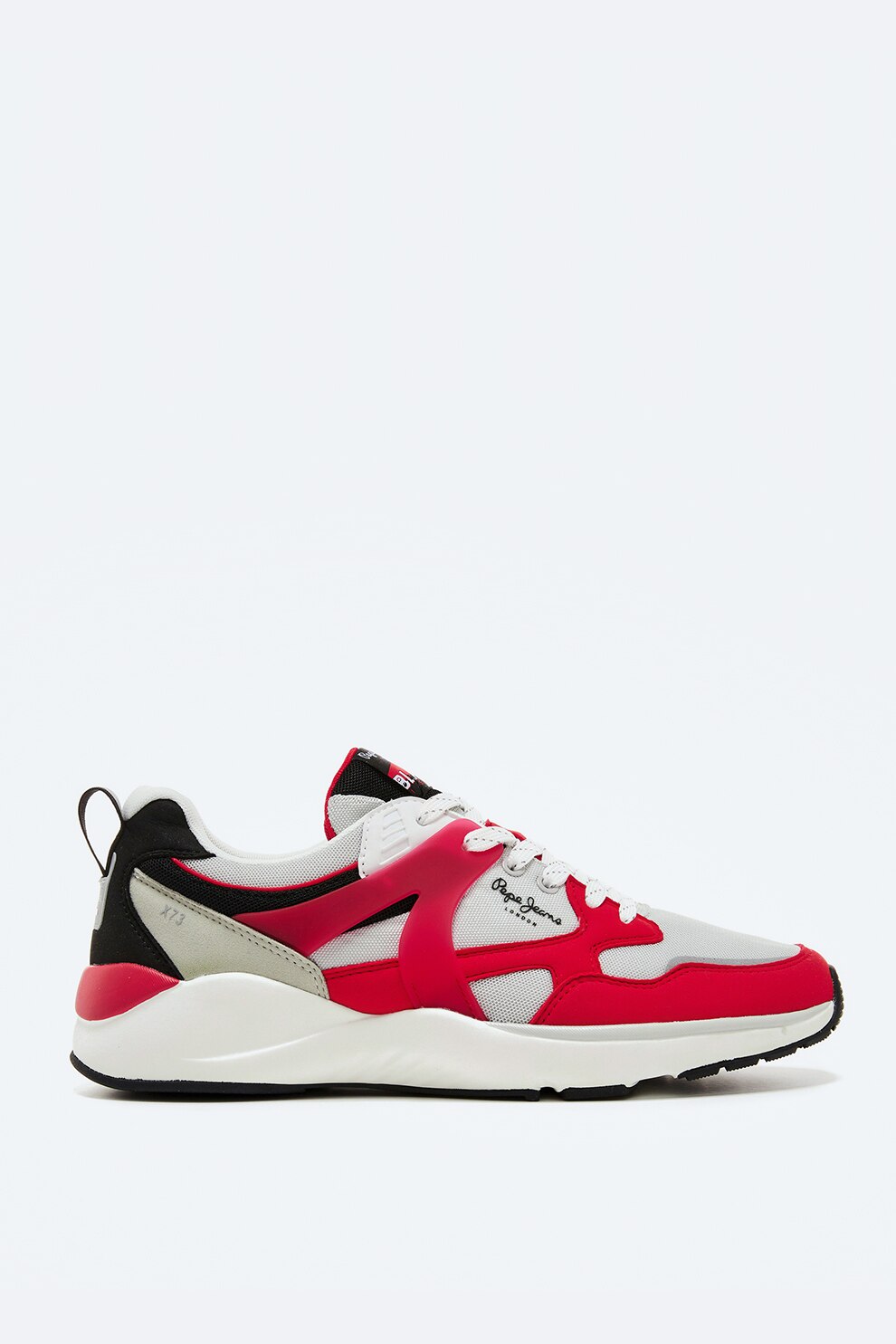 Pepe Jeans London, Pantofi sport de piele intoarsa ecologica si material textil