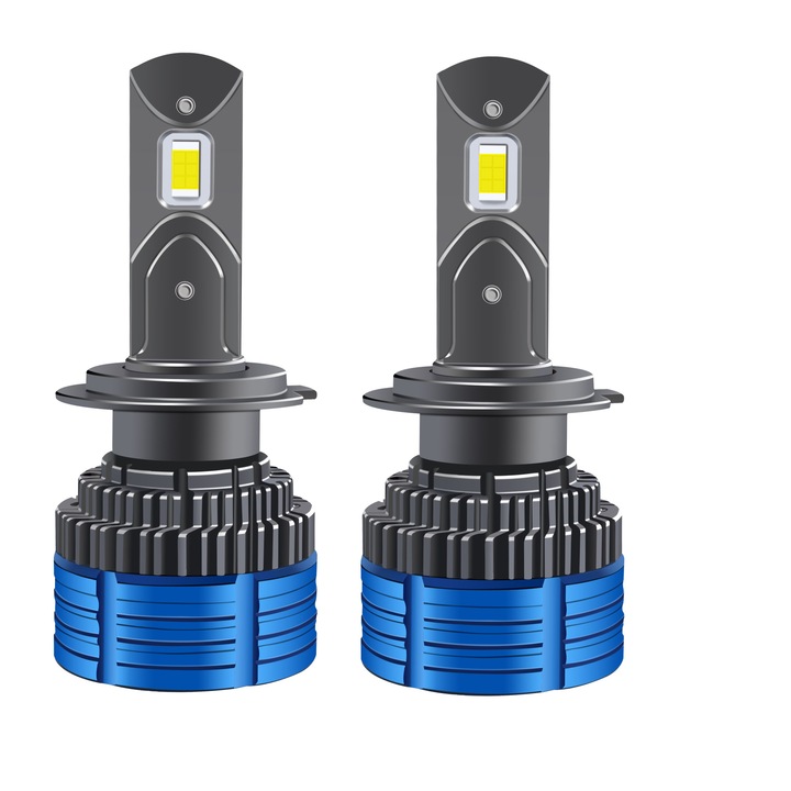Комплект 2 Led крушки Csp Xentech Light T40 Canbus 12000LM 6000k H7 80W