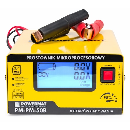 Redresor pentru baterie cu microprocesor 12/24V, Powermat PM-PM-50B