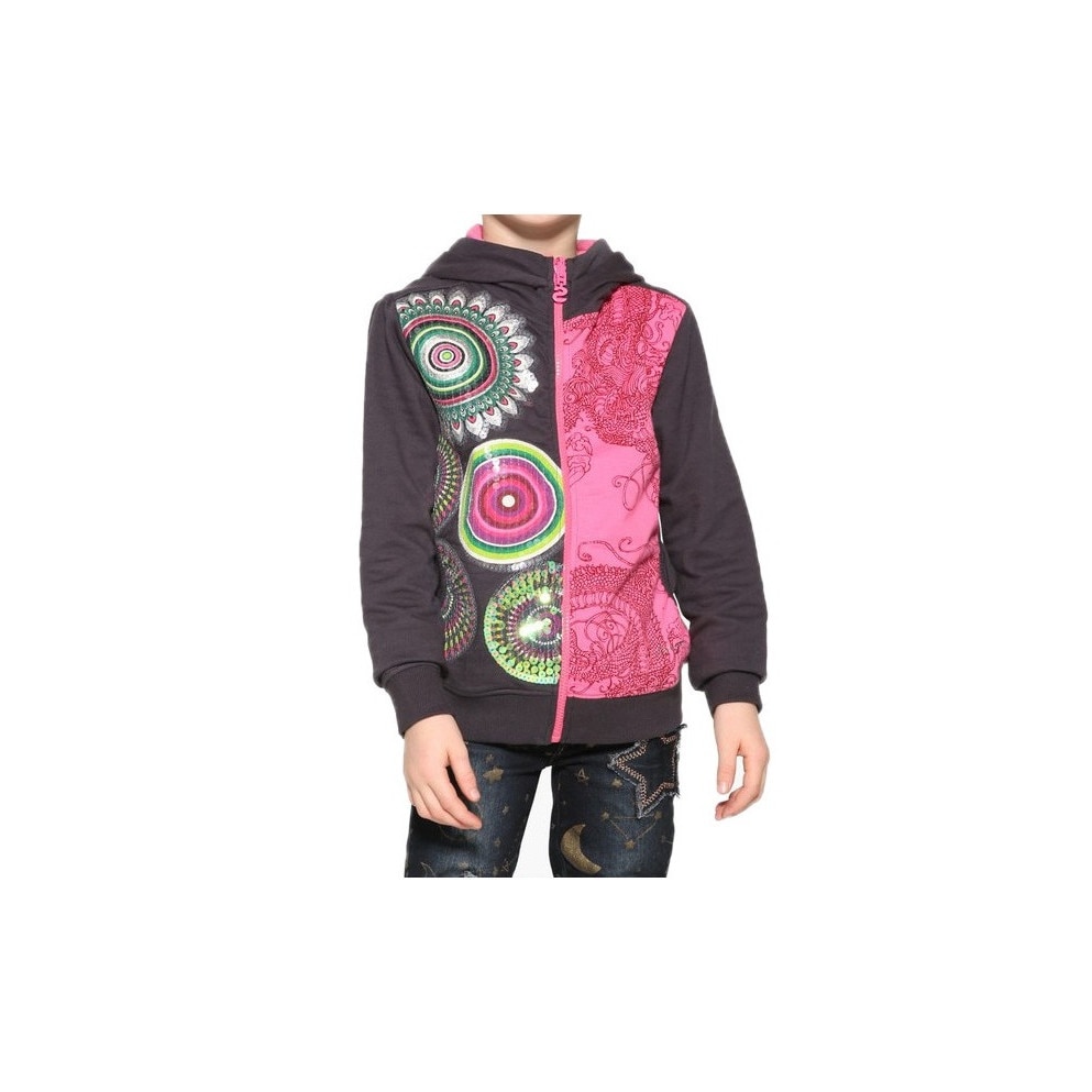 Hanorac copii, Desigual 17WGSK38, Multicolor, 3-4 ani