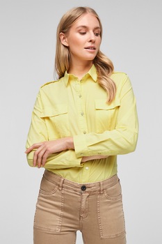 s.Oliver, Camasa cu buzunare cu clapa si epoleti, Galben s.Oliver, Camasa cu buzunare cu clapa si epoleti, Galben