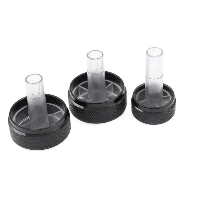 Комплект 3 бутона за климатик, съвместими с Фолксваген Голф 4, Бора, Пасат Б5, Шкода Октавия 1, Черен