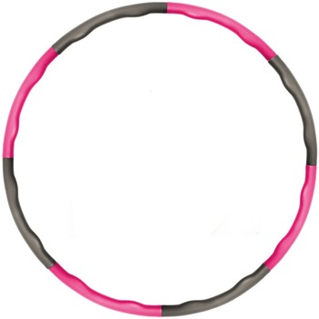 Cerc Hula Hoop pentru masaj si slabit, demontabil pink/gri, 95 cm, 1.2 kg, 4302 Cerc Hula Hoop pentru masaj si slabit, demontabil pink/gri, 95 cm, 1.2 kg, 4302
