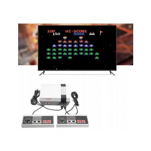 Consola jocuri mini, 620 de jocuri retro, AV, gri, Gonga