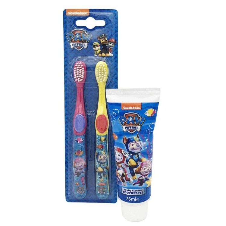 Set pasta de dinti + periute Paw Patrol, pentru copii