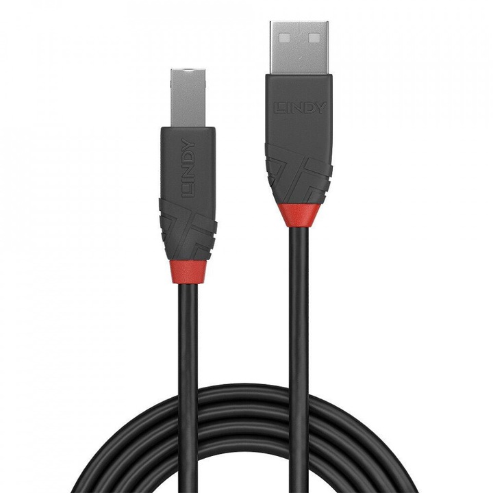 Lindy 0.2m USB 2.0 тип A до тип B кабел