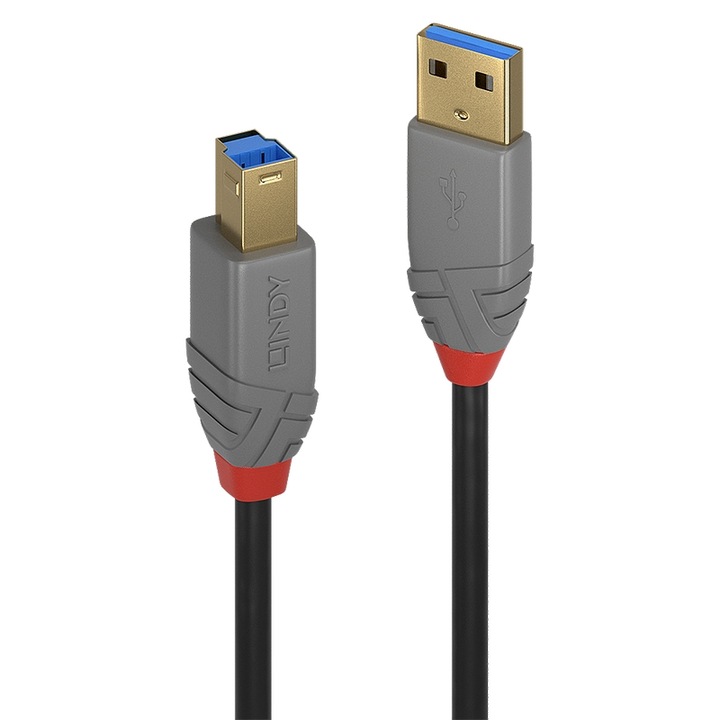 Кабел Lindy LNY-36741, USB 3.0, Type A-B, M/M, 1.0 м