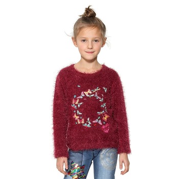 Bluza copii, Desigual 17WGJF24, Bordo, 7-8 ani Bluza copii, Desigual 17WGJF24, Bordo, 7-8 ani