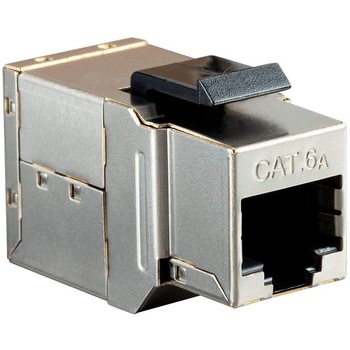 Cupla conector modul Keystone Jack cat6A 10GB LanKATT FTP/STP ecranat (full shield), Mama - Mama (RJ45-RJ45), 500Mhz, modular, Snap in - 10 Gigabit Cupla conector modul Keystone Jack cat6A 10GB LanKATT FTP/STP ecranat (full shield), Mama - Mama (RJ45-RJ45), 500Mhz, modular, Snap in - 10 Gigabit