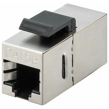 Cupla conector modul Keystone Jack cat5e LanKATT FTP/STP ecranat (full shield), Mama - Mama (RJ45-RJ45), modular, Snap in