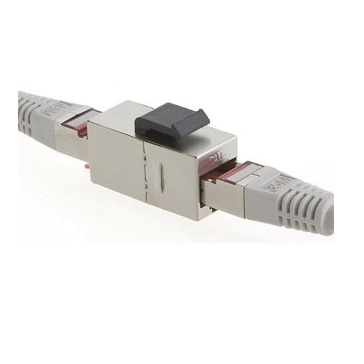 Keystone Jack cat5e modul csatlakozó csatlakozó LanKATT FTP / STP árnyékolt (teljes árnyékolás), anya - anya (RJ45-RJ45), moduláris, bepattintható