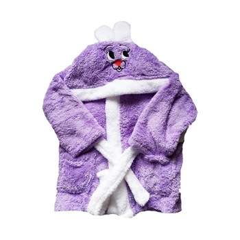 Halat de baie copii, 7- 8 ani, mov, bumbac 100% Halat de baie copii, 7- 8 ani, mov, bumbac 100%