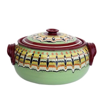 Oala sarmale,glazurata, rotunda, 4 l,16X25cm,termorezistenta,multicolor Oala sarmale,glazurata, rotunda, 4 l,16X25cm,termorezistenta,multicolor