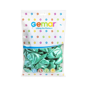 Set 50 baloane verzi chrome, Gemar, dimensiune 33 cm Set 50 baloane verzi chrome, Gemar, dimensiune 33 cm