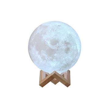 Lampa de veghe 3D FullMoon, forma de luna, stativ lemn inclus, se pot schimba culorile prin atingere,incarcare usb, alb,doty Lampa de veghe 3D FullMoon, forma de luna, stativ lemn inclus, se pot schimba culorile prin atingere,incarcare usb, alb,doty