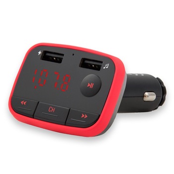 Modulator FM Bluetooth 5.0, Savio TR-10,functie incarcare rapida 2 A, microfon incorporat, functie hands-free Modulator FM Bluetooth 5.0, Savio TR-10,functie incarcare rapida 2 A, microfon incorporat, functie hands-free