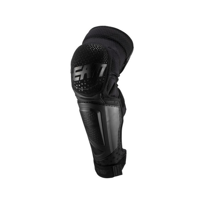 Aparatoare LEATT, Knee & shin guard 3df hybrid ext black, Negru, 2XL