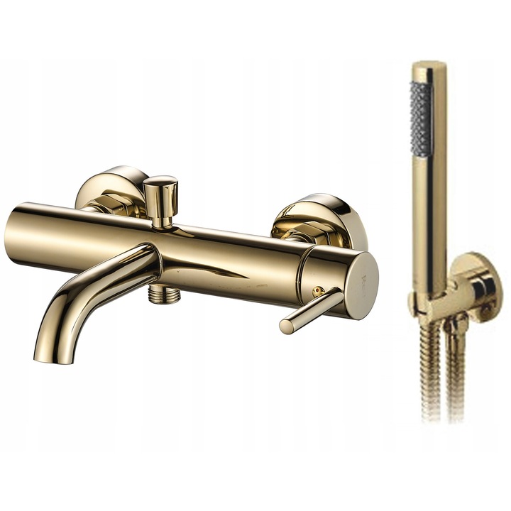 Baterie pentru cada Rea Lungo Gold, Alama, Golden