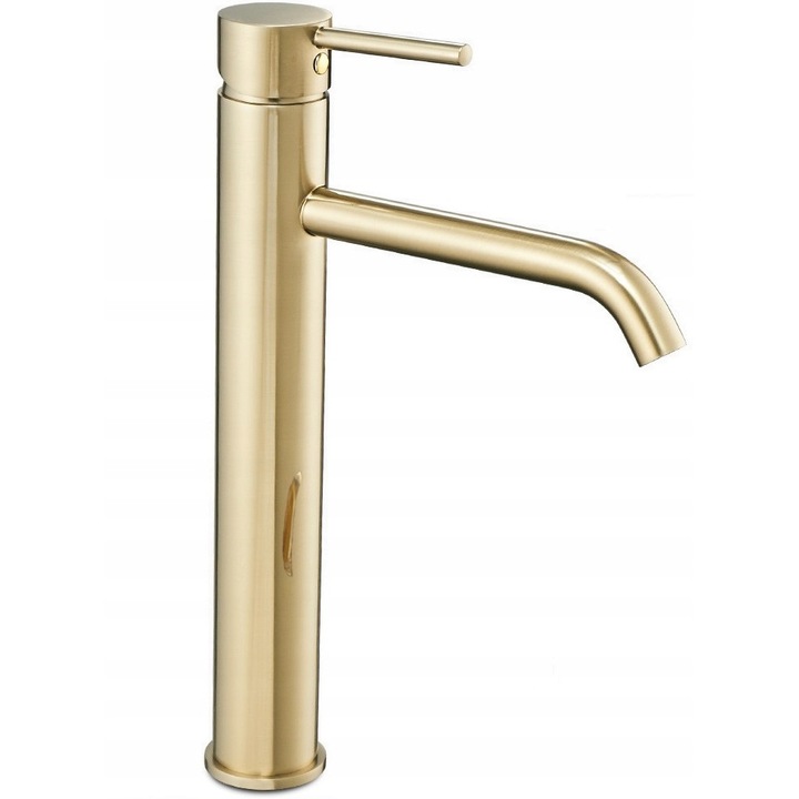 Смесител за мивка Rea Lungo Light Gold High, Месинг, Златист