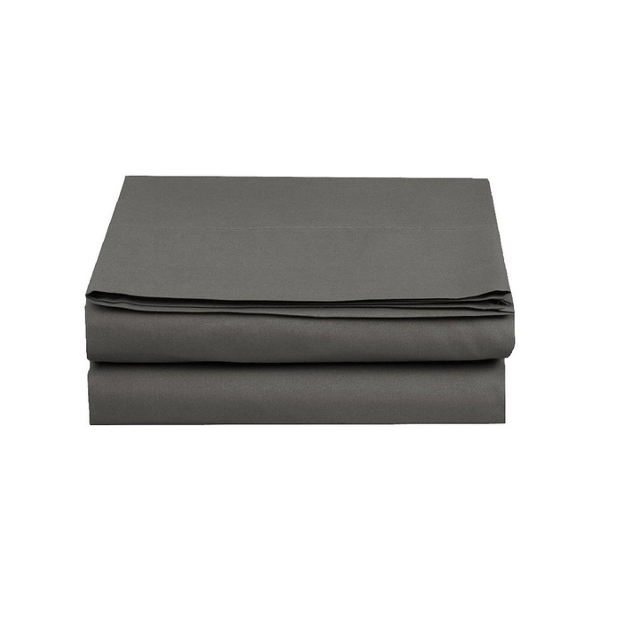 Чаршаф с ластик, сив, 170 X 200