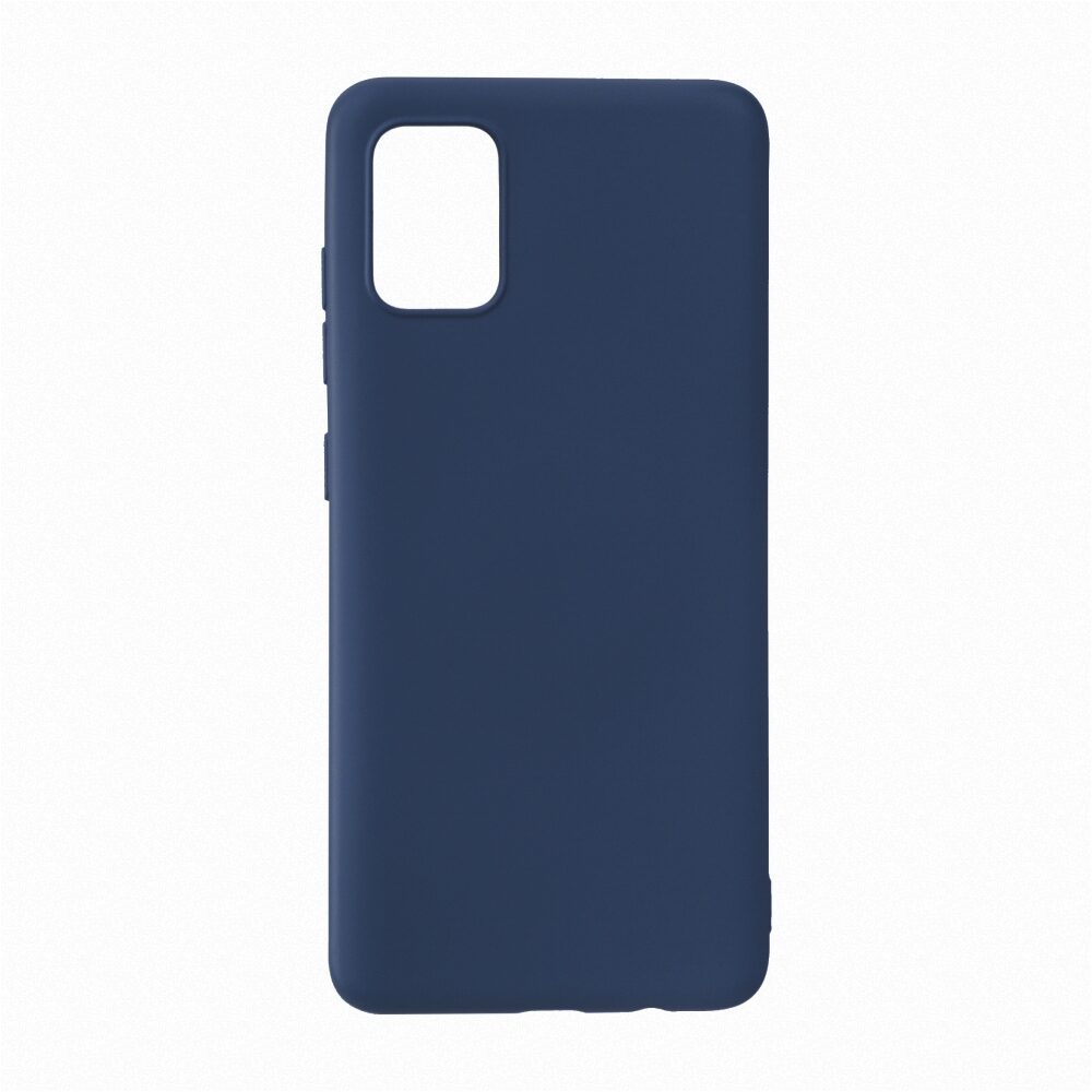 Husa Slim Pudding Beline pentru Samsung Galaxy M51, Albastru Inchis