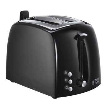 Prajitor de paine Russell Hobbs Textures Plus 22601-56, 850W, Fante extra late, Reincalzire, Gratar pentru chifle, Negru Prajitor de paine Russell Hobbs Textures Plus 22601-56, 850W, Fante extra late, Reincalzire, Gratar pentru chifle, Negru