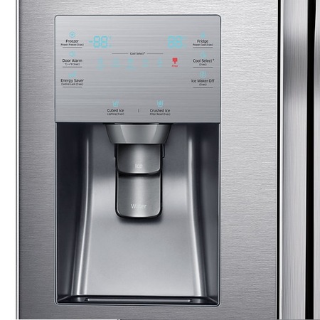 Side by side Samsung RF56J9041SR/EO, 564 l, Clasa A++, Full NoFrost, Triple Metal Cooling, Compresor Digital Invertor, Display LED, Dispenser , H 182.5 cm, Inox