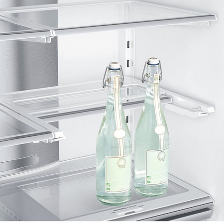 Side by side Samsung RF56J9041SR/EO, 564 l, Clasa A++, Full NoFrost, Triple Metal Cooling, Compresor Digital Invertor, Display LED, Dispenser , H 182.5 cm, Inox