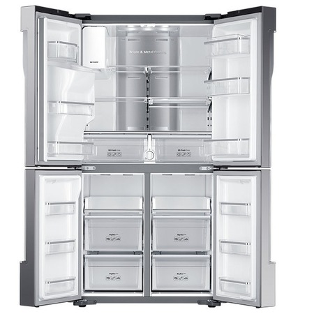 Side by side Samsung RF56J9041SR/EO, 564 l, Clasa A++, Full NoFrost, Triple Metal Cooling, Compresor Digital Invertor, Display LED, Dispenser , H 182.5 cm, Inox