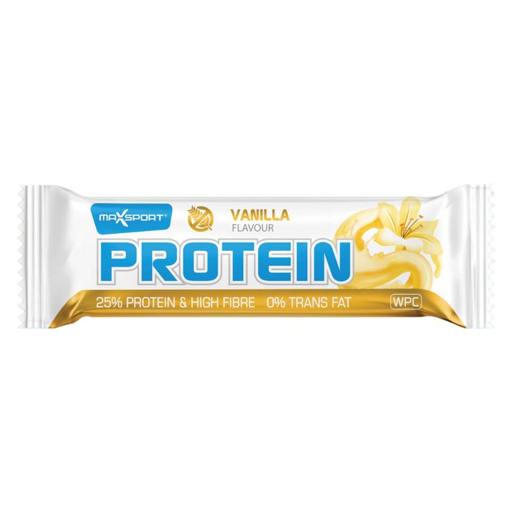 Baton Proteic Vanilie Glazura Alba Max Sport 60g Max Sport