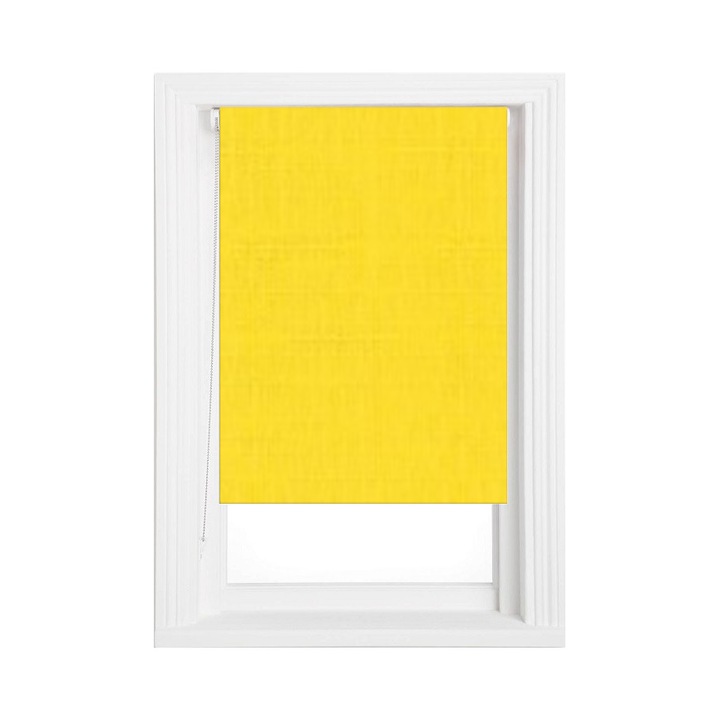 Rulou textil MINI MS-01, Rolete semi-opac , culoare galben, dimensiuni panza 64 cm x 170 cm