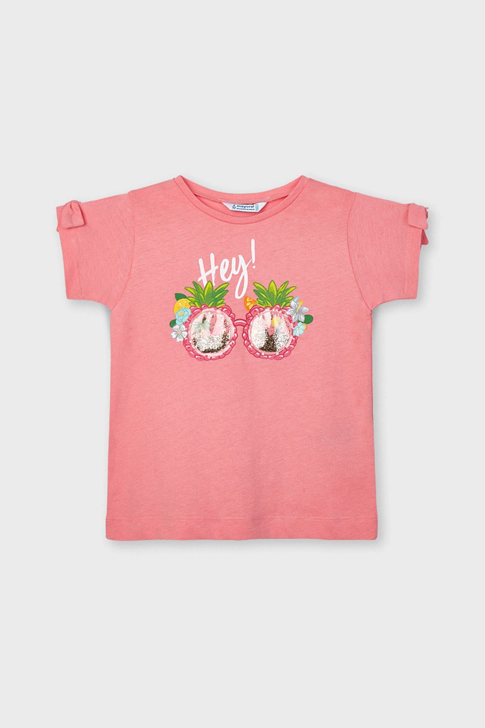 Mayoral, Tricou cu imprimeu grafic, Roz somon