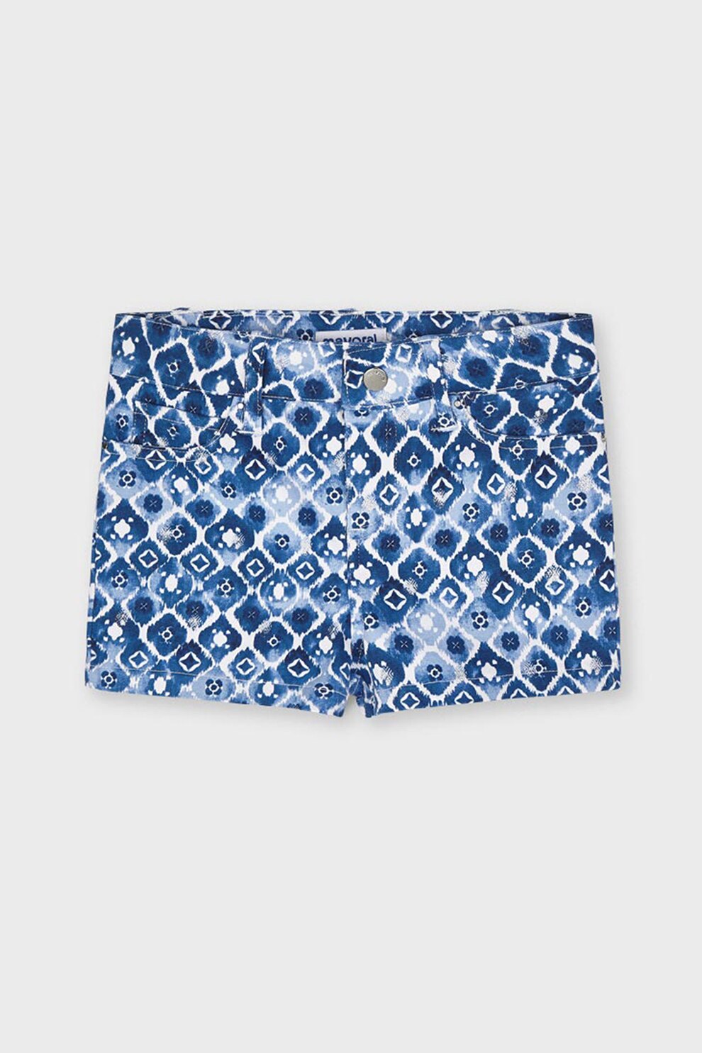 Mayoral, Pantaloni scurti cu model tie-dye, Albastru/Alb