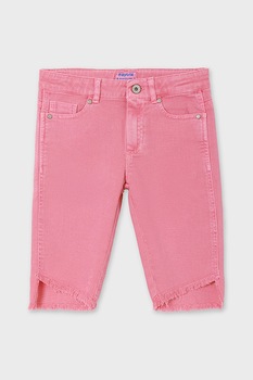 Mayoral, Blugi cu terminatii franjurate, Roz, 152 CM Mayoral, Blugi cu terminatii franjurate, Roz, 152 CM